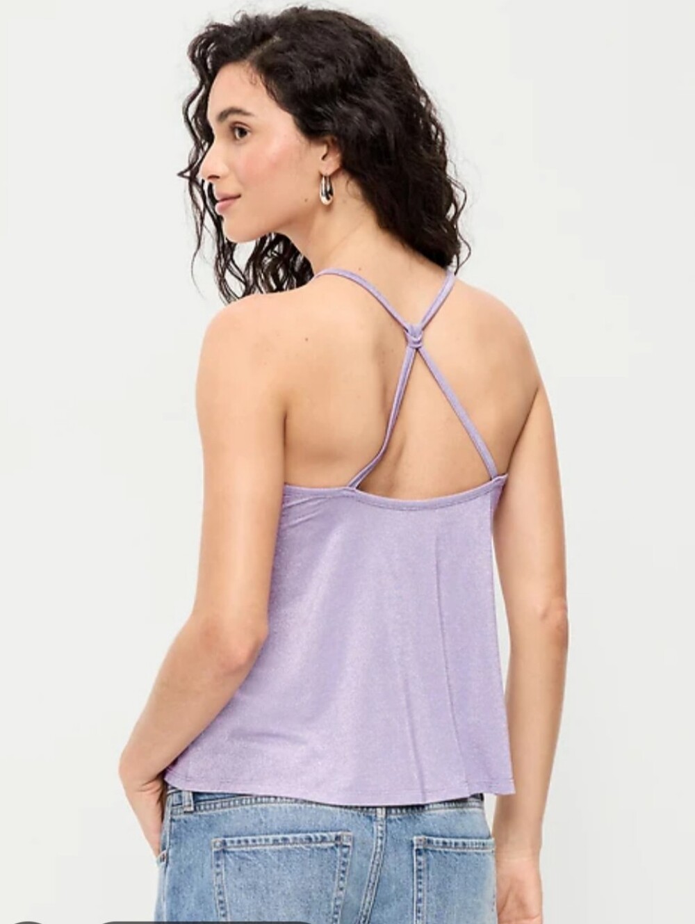Old Navy Strappy-Back Shimmer Swing Camisole Cami Tank Top Sz Medium